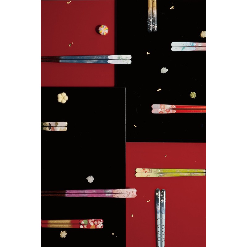 Kawai 103778 Japanese Pattern Chopsticks Yoshimine Lore, Silver, 9.1 inches