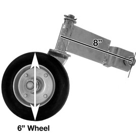 Gate Wheel Swivel Style for Supporting Gates with 1-7/8" Gate Frames - Gate Helper Wheel to Prevent Gate from Dragging - Gate Wheel