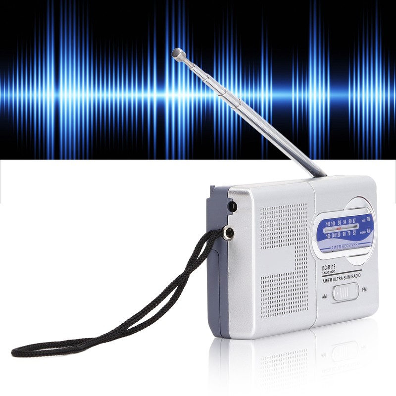Mini AM FM Radio Manual Operation Easy Adjustment Memory Function
