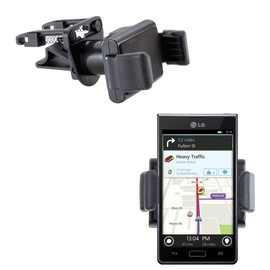 Gomadic Ultra Compact Air Vent Clip Based Cradle Holder Car/Auto Mount Suitable for The LG Optimus L7