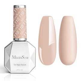 MelodySusie Esmalte De Uñas En Gel Color Nude Melocotón Intenso, 15 Ml(0.5 Oz Fl) Fácil De Remover Con Luz UvLed. Ideal Para Regalar A Mujeres Que... 