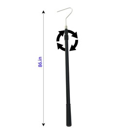 Flowpubs Adjustable Snake Hook - 35" to 85" Extendable Aluminum Snake Handling Tool for Safe Removal