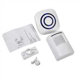 Motion Sensor Doorbell, Wireless Home Security Driveway Alarm, Driveway Patrol Garage Motion Sensor Wireless Alert Secure System Alarm Doorbell EU Plug