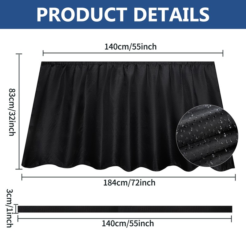 Fabric Sink Skirt for Pedestal Sinks – Waterproof Under Sink