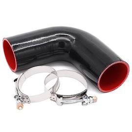 Ruikarhop 90 Degree ID 2.75inch(70mm) Elbow Coupler Silicone Hose 4-Ply with 2PCS Stainless Steel T-Bolt Clamp