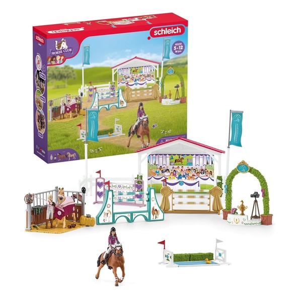 Schleich Horse Toys & Playsets – 36 Piece World Friendship Horse Tournament Set with Pony Figurines, Rider Action Figures, and Stable Accessories, for Girls and Boys Ages 5 and Above