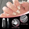 Bellelfin White French Tip Press on nails Long Coffin Fake