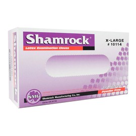Shamrock 10114 Textured Surface Latex Exam Gloves, Box, 1000, Gloves, Extra Large