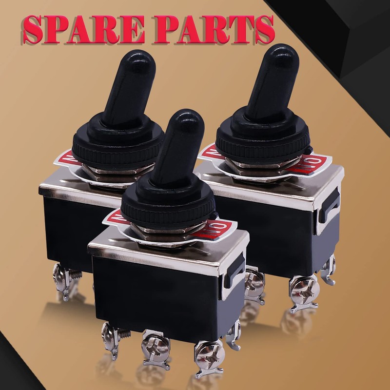 Twidec/3Pcs Heavy Duty Rocker Toggle Switch DPDT 2 Position 6