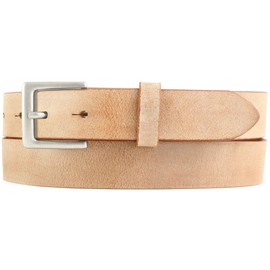 BELTINGER Men's Belt Made of Soft Full Cowhide Leather Vintage Look 3 cm Leather Belt for Men 30 mm Narrow Belt Used Look, Tabac, Antique Silver