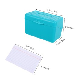 DOITOOL 1 Set Index Card Storage Box Holder with Blank Note Cards Stylish Organizers for Notes Study Office Supplies