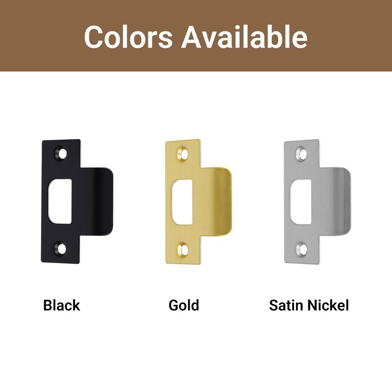 T-Strike Door Strike Plate, Stainless Steel Strike Plates for Interior