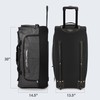 Pacific Gear Wheeled Rolling Duffel Bag, Durable Design, Telescoping Handle,