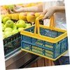 SUPVOX Foldable Basket Plastic Shopping Basket Vegetable Storage Fruit Organizer