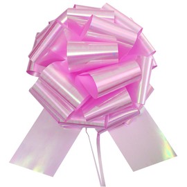 1Pcs 12Inch Giant Gift Bow Big Christmas Iridescent Metalic Bow Big Bow for Present - Perfect Large Gift Bow for Bikes,Appliances,Showers,Table Decorations & Events (Pink)