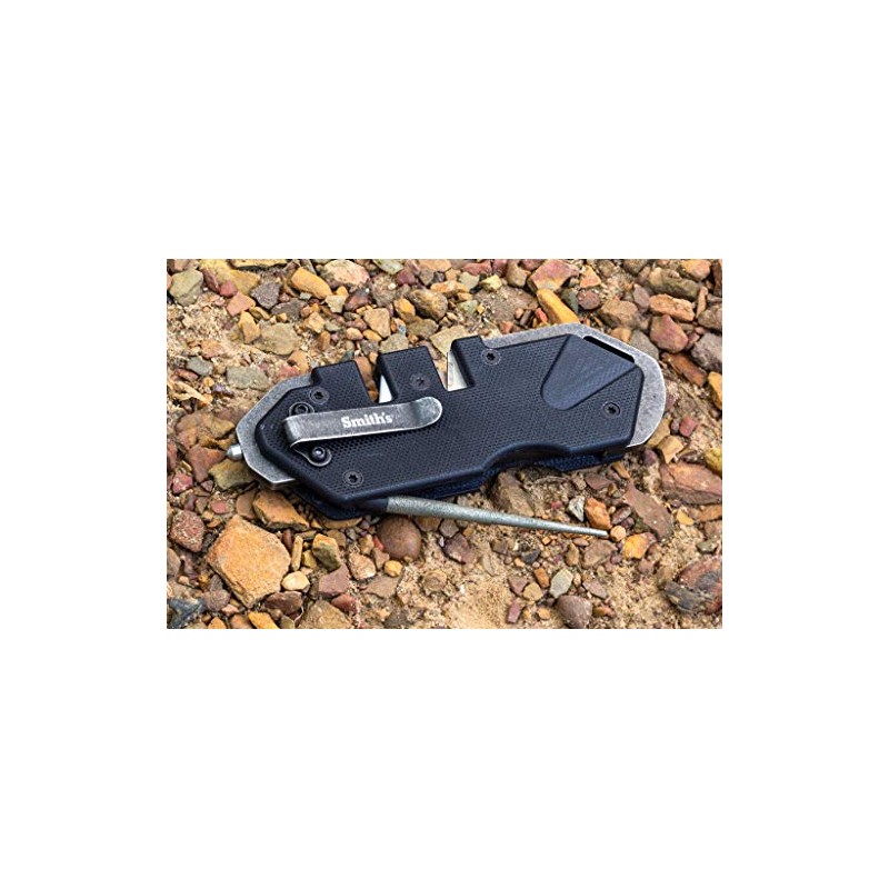 Smith’s 50979 Pocket Pal Tactical Knife Sharpener - Black -