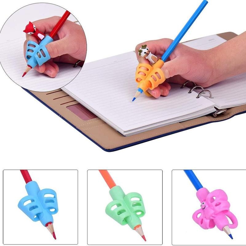 Pencil Grip & Clip Set, Including 4 Counts Pencil Grip