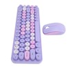 USB Keyboard Mouse 2.4G Wireless 68 Keys Low Consumption Retro