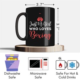 Sister Women Girl Loves Boxing Girls Boxing Cup - 11Oz Birthday Mug Black Mugs