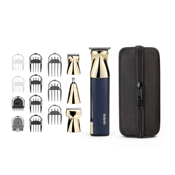 BaByliss Super-X Metal Series 15 in 1 Multi Trimmer (Gold/Blue)