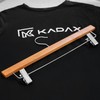 KADAX Kleiderbügel aus Holz, 1 Stück, Holzbügel mit Klemmen, Rockbügel,