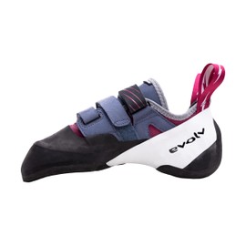 EVOLV Shaman LV Rock Climbing Shoe for Sport, Bouldering, & Multi-Pitch Climbing - Beet Red/Slate - 8 (US Women's)