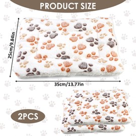 Yuio 2 Pack Guinea Pig Bed Mat, 35x25cm Small Animal Plush Bed Mat Washable Sleeping Pad Pee Pads for Bunny Hamster Guinea Pig Hedgehog Rat Chinchilla