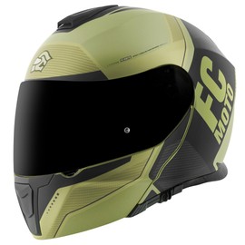 FC-Moto Novo Circuit Flip-Up Helmet, Green/Black, M (57/58)