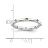 925 Sterling Silver Bezel Polished Stackable Peridot Ring Size 8-Stackable-Ring