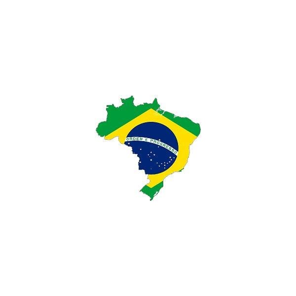 Brazil MAP Flag Bumper Sticker Toolbox Sticker Laptop Sticker Helmet