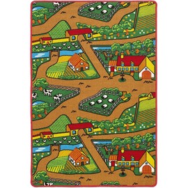 Farm Animals Zoo Kids Baby Play Playing Mat Carpet Fun Educational Playmat (5 Feet x 7 Feet)