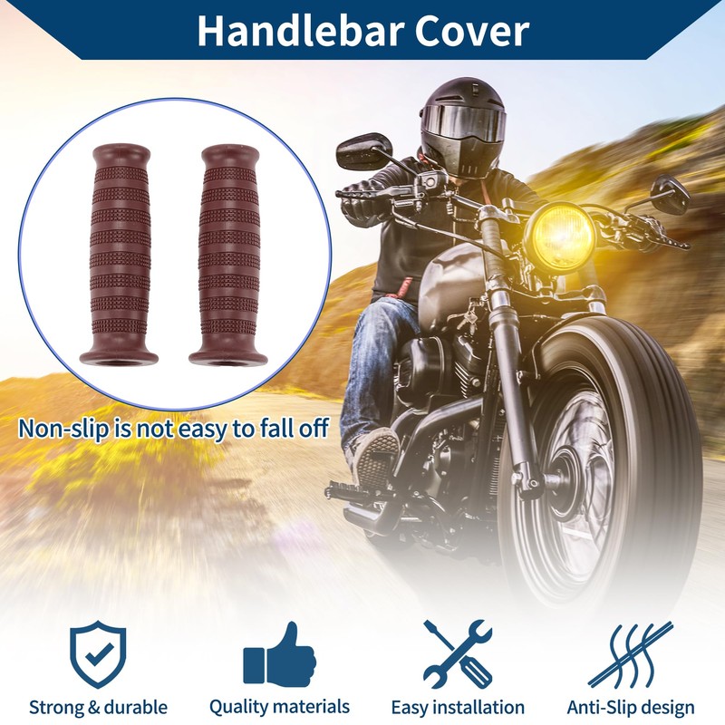 Hihaha 7/8" 22mm 15/16" 24mm Universal Motorcycle Hand Grip Cover