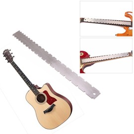 Guitar Neck Notched Ruler Fret Fingerboard Straight Edge Measuring Repairing Tool Stainless Steel Notched Rulers Guitar Accessories