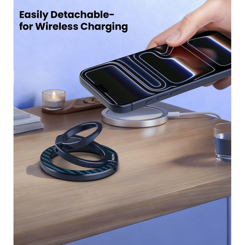 Nillkin FiberSnap MagSafe Phone Grip for Dual-Sided Magnet & Carbon