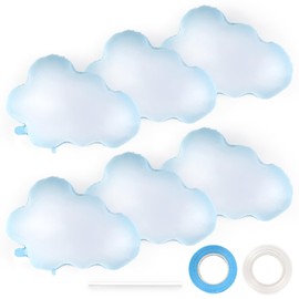 6 Pieces Cloud Balloons,White Cloud Foil Balloons,Cloud Balloons Baby Shower,Cute Cloud Shaped Balloons for Boys Girls Baby Shower Themed Party Birthday Party Wedding Decorations Supplies