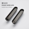 HOCONNIE Recessed Pocket Door Handle Sliding Door Lock and Pull