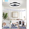 VOLISUN 13 inch Small Ceiling Fans with Lights and Remote,