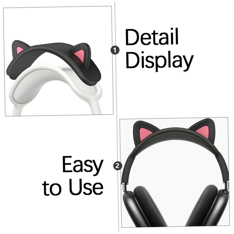 SHOWERORO Adorable Cat Ear Headphone Headband Cover for Durable Wireless
