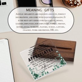 Appreciate Plaque for Women, Men, Appreciation Thank You Gifts for Employee, Coworker, Boss, Leader, Mentor, Boss Lady, New Job, Promotion, Leaving, Going Away Gifts Desk Decorative Signs Plaques