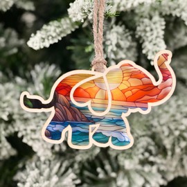 Elephant Friendship Ornament with Story Card - Gifts for Women’s Tribes, Easter Basket for Best Friends and Sisters, Special Bond Keepsake Decor, and Suncatcher Friendship Gifts for Women ver 1