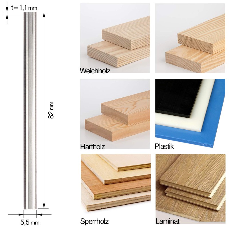 Planer Blade 82 mm TCT GRAFF, Professional Wood Replacement Blade