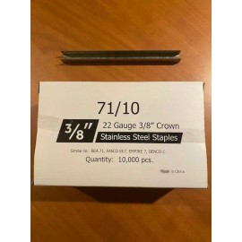 EZE Stainless Steel Upholstery Staples 71 Series 3/8" Crown 3/8" Leg Outdoor Boat