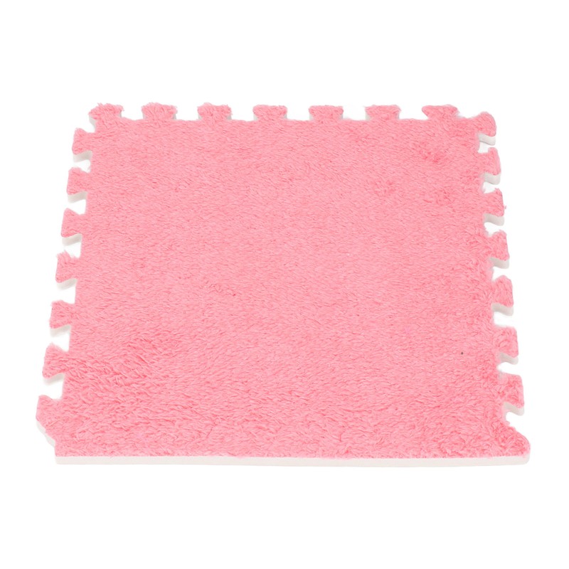 10pcs Plush Foam Floor Mat Thickened Cuttable Interlocking Carpet Tiles