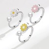 Flower Chamomile Кring | Adjustable Open Daisy Fidget Ring –
