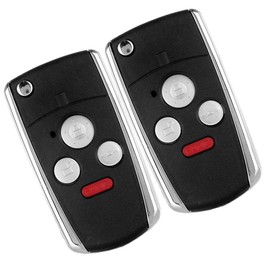 SELEAD Flip Key Fob 4 Buttons Keyless Entry Remote Shell CASE for 2003-2010 for Honda Accord Pilot CR-V Civic Ridgeline Antitheft Keyless Entry Systems ADP05703201S 2pcs US Stock