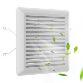 C350GN Bathroom Plastic Grille Cover with Springs for Broan-NuTone 695 and 696N Ventilation Fans, S97017068 Replacement for Broan-NuTone Wall-Mount Exhaust or Bathroom Vent Fan Grille, 1 Pack