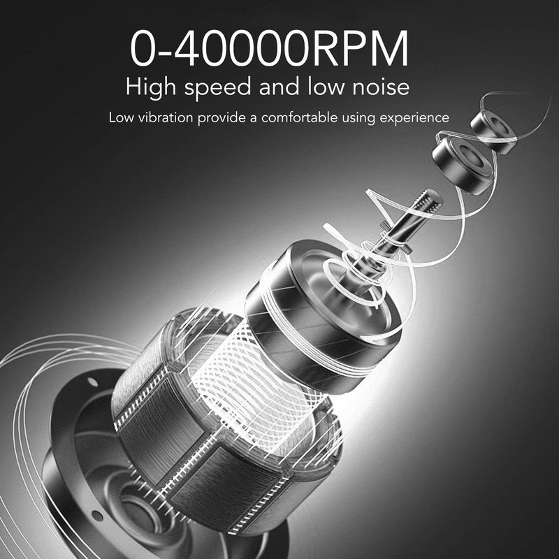 40000RPM Nail Drill Machine CW CCW Rotation Heat Dissipation Electric