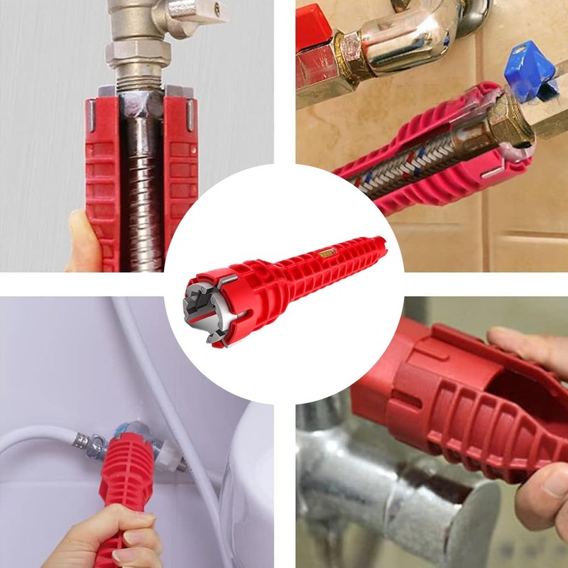 JOYVOX 1 Set Basin Wrench, 8-in-1 Tap Spanner & Faucet