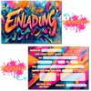 Vielucks 15 x Original Graffiti Invitation Cards – DIN A6,