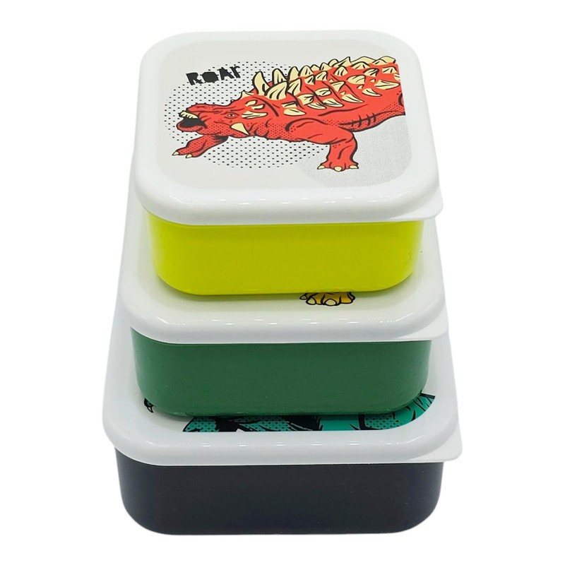 ARKRAFT Tirex Set of 3 Children's Lunch Boxes Dinosaur Design